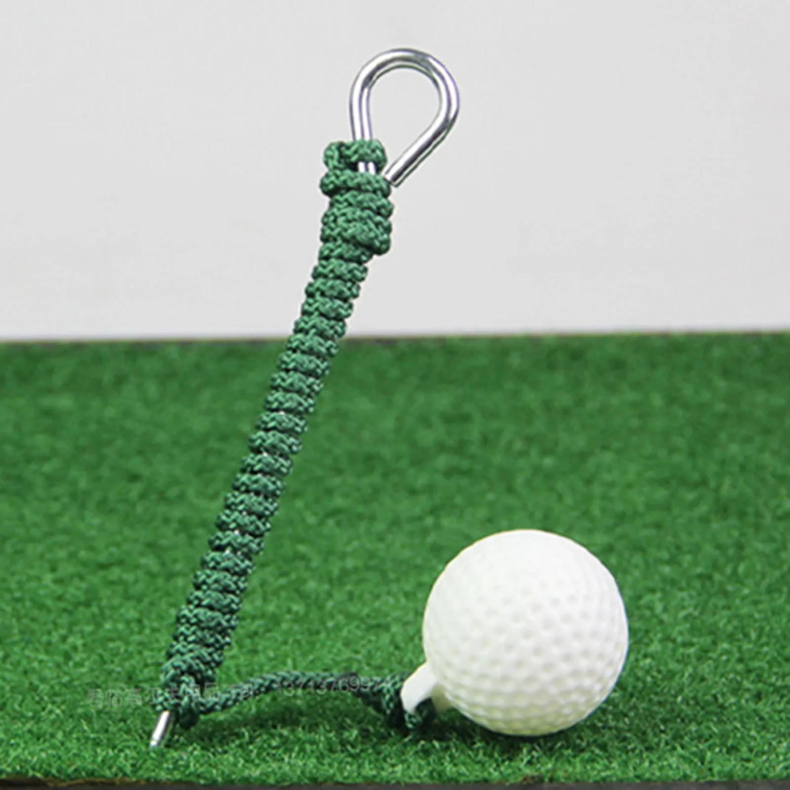 Golf Practice Ball Easy Carry Backyard Grass Ground Golf Rope Ball Accessory Simple Operation Training Rope Ball