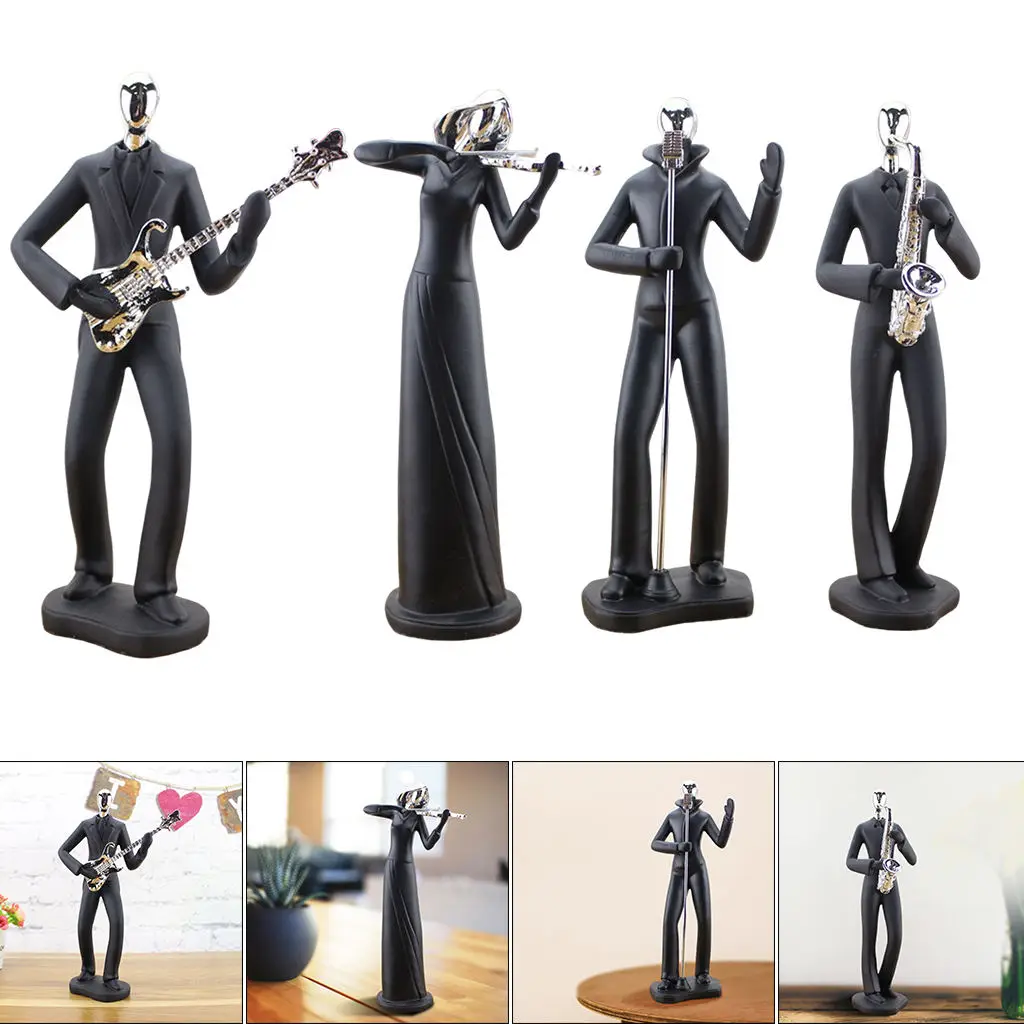 Figurine Statue Musical Gifts Music Decor Musician Sculpture for Home Souvenirs Resin