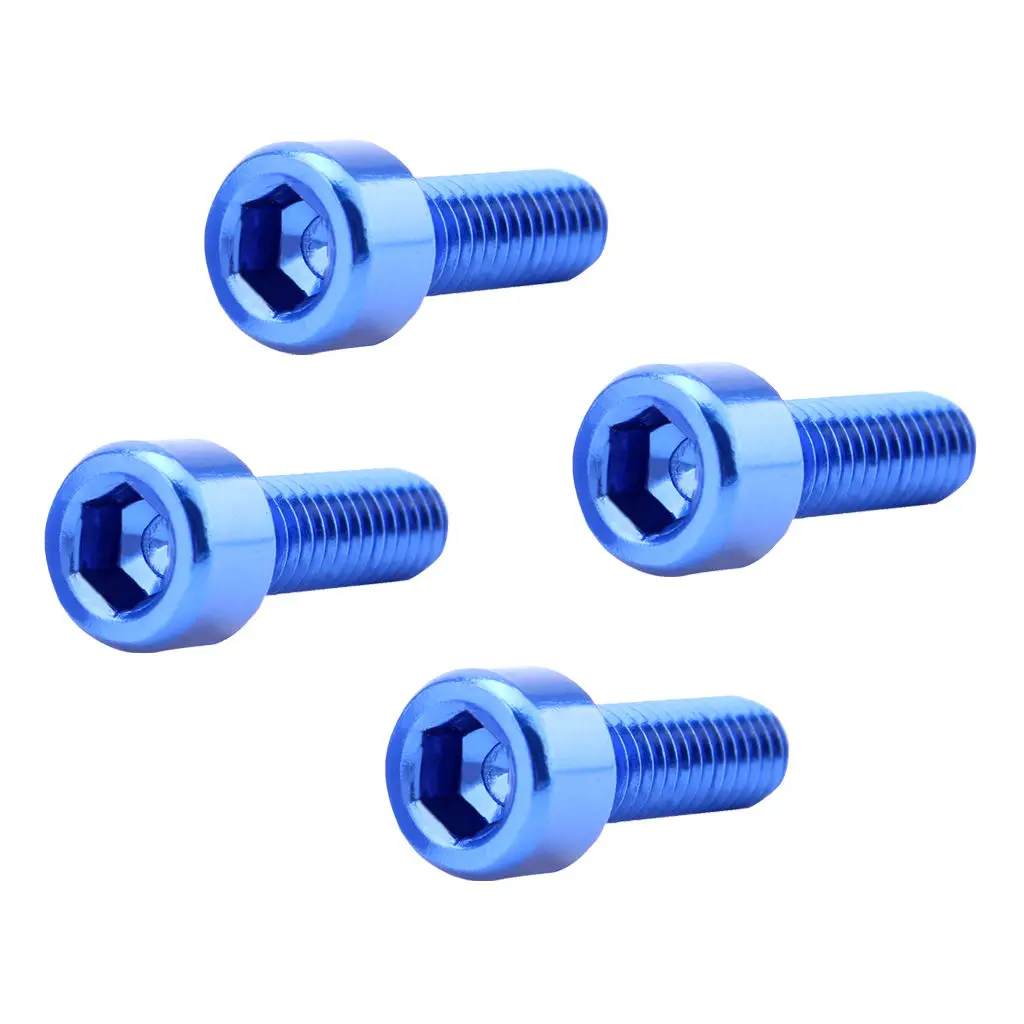 4Pcs Water Bottle Cage Screws Aluminum Alloy Bike Holder Screws for water cage Enhancement Bicycle Water Bottle Accessories