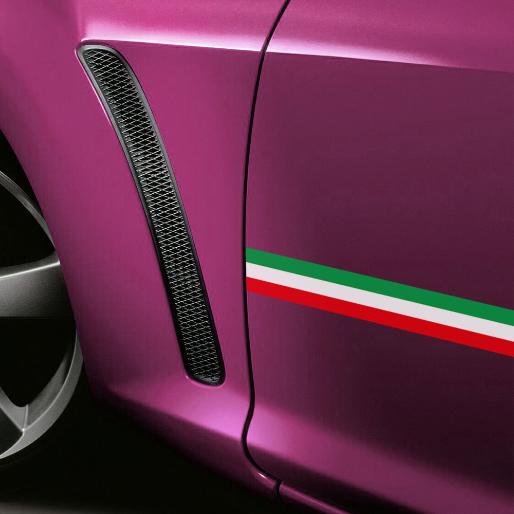 Autocollants Drapeau Italien - 4 Paires - Résistants UV - Pour Voiture, Casque, Moto