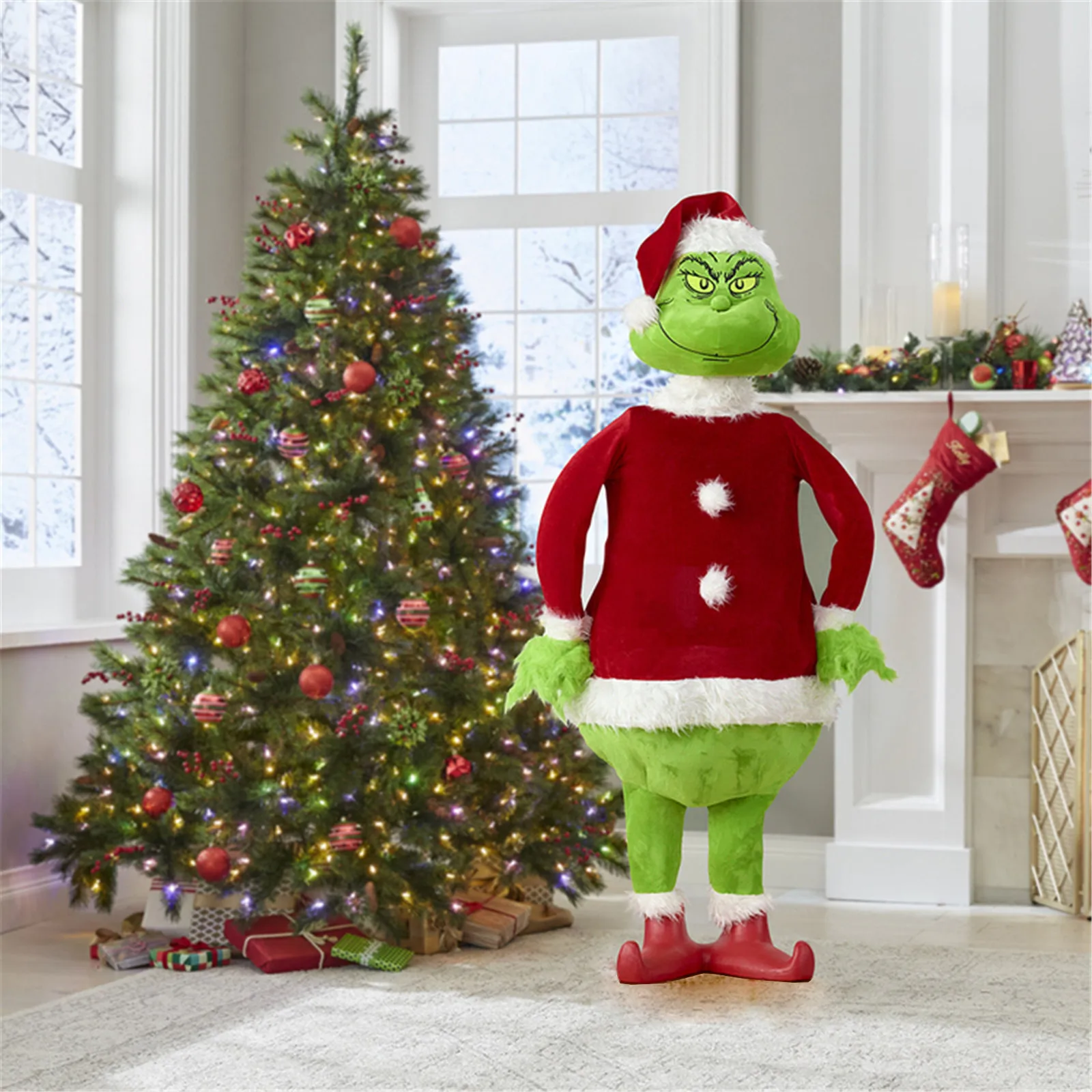 Adorno de Navidad de Grinch, decoración para el hogar, regalo de Navidad  realista|Colgantes y adornos en forma de gota| - AliExpress