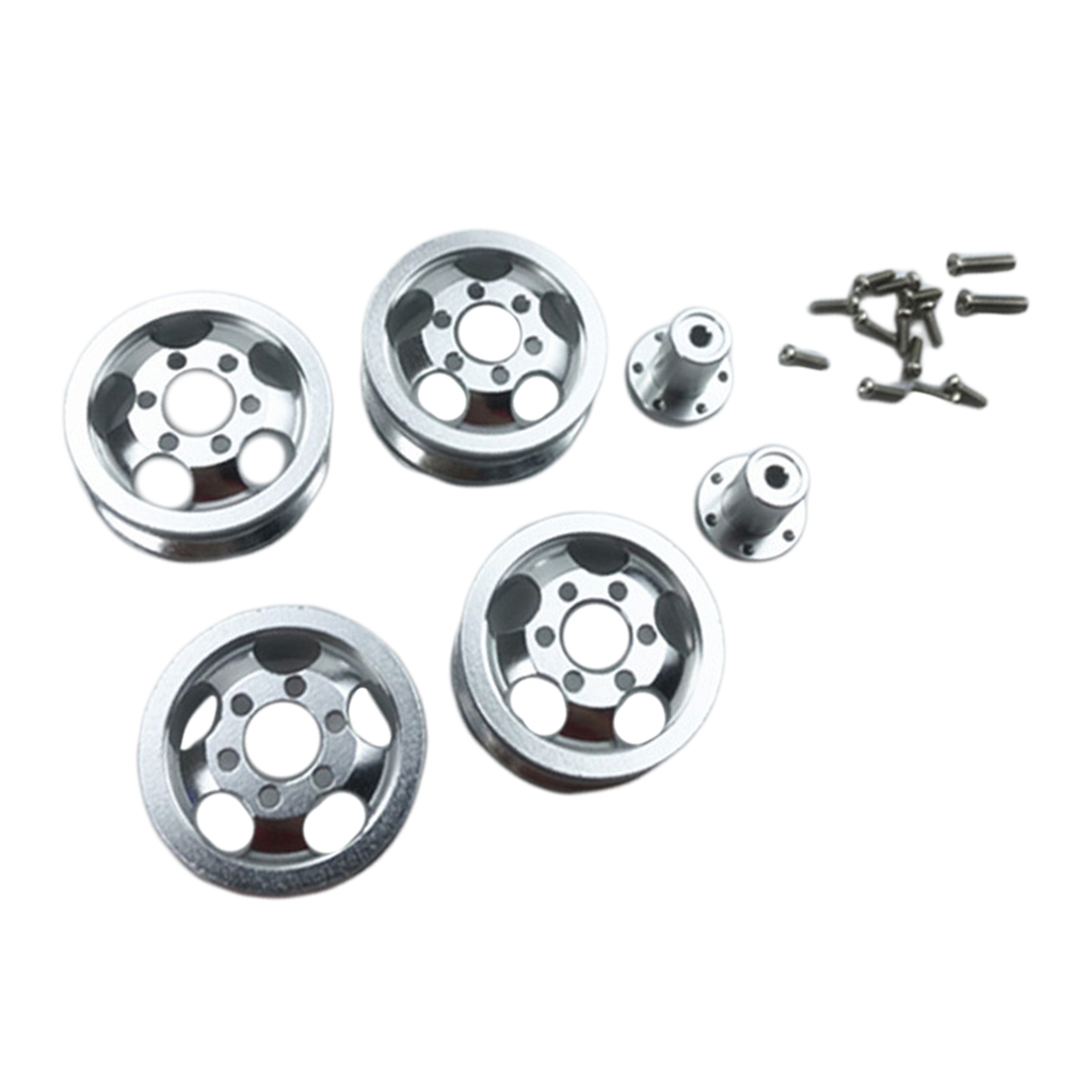 RC Car Metal Wheel Hub For 1/16 Scale  Truck Model Car Parts Silver