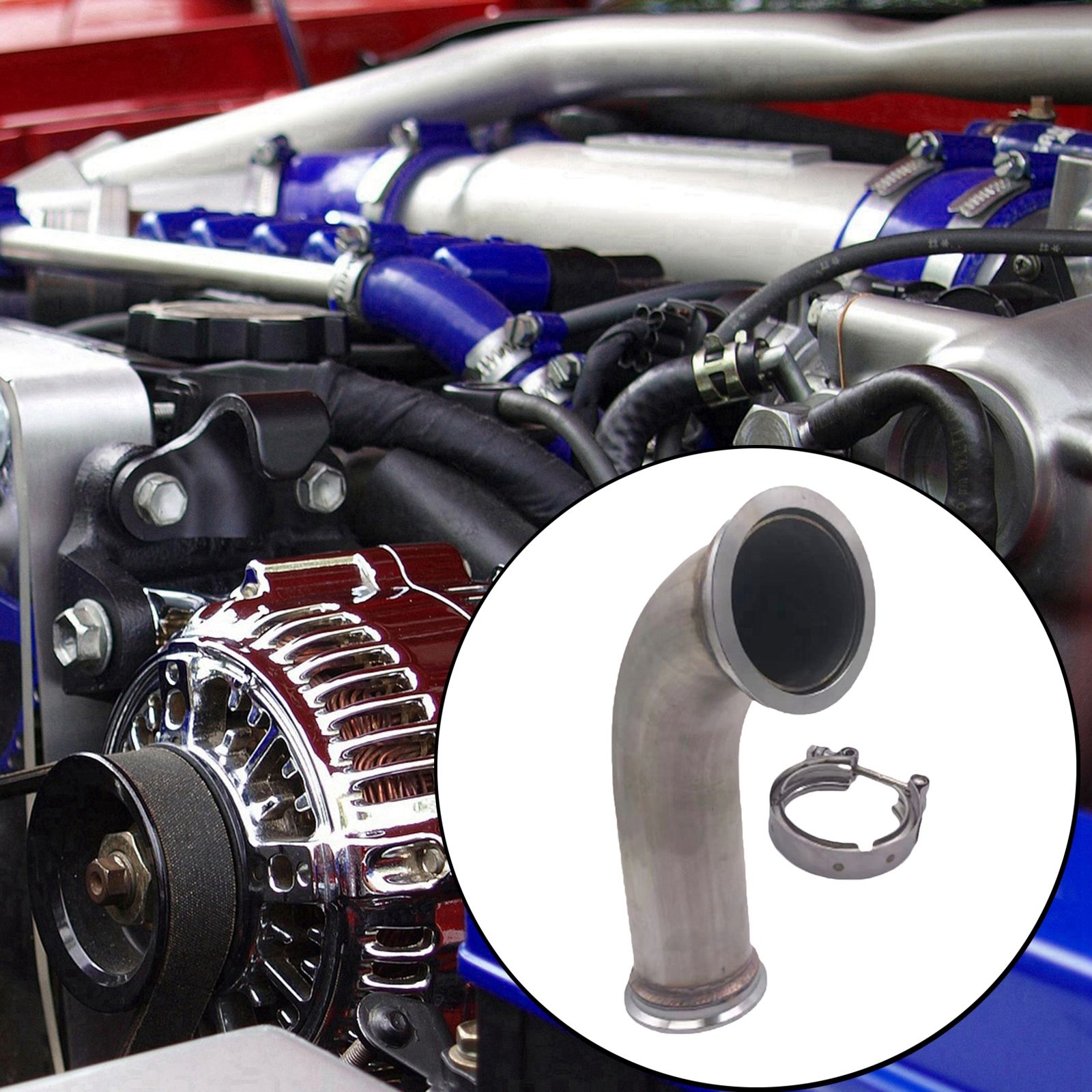 Universal 90 Degree V-Band Downpipe Elbow 2.5