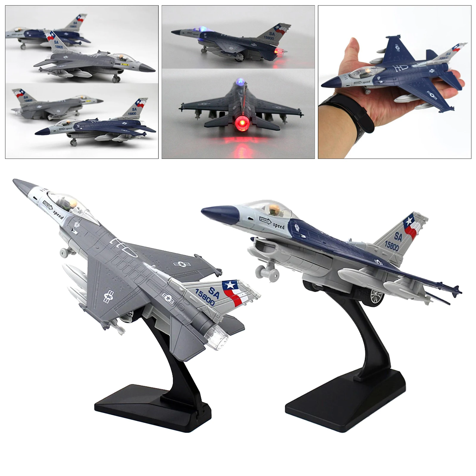 1/100 Fighter Plane Model Diecast Airplane Plane Hobby for Kids Adults