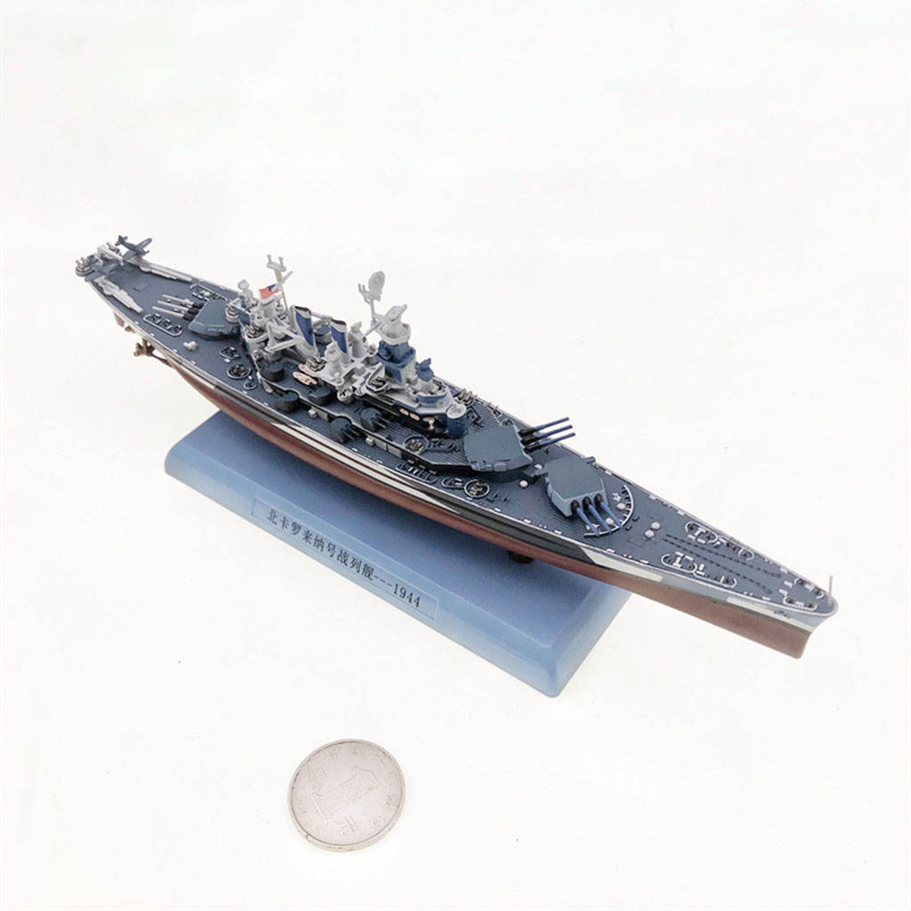Simulation 1: 1000 Warship Model USS North Carolina (BB-55) Watercraft Model Finished Submarine Home Decor for Man Boy Souvenir