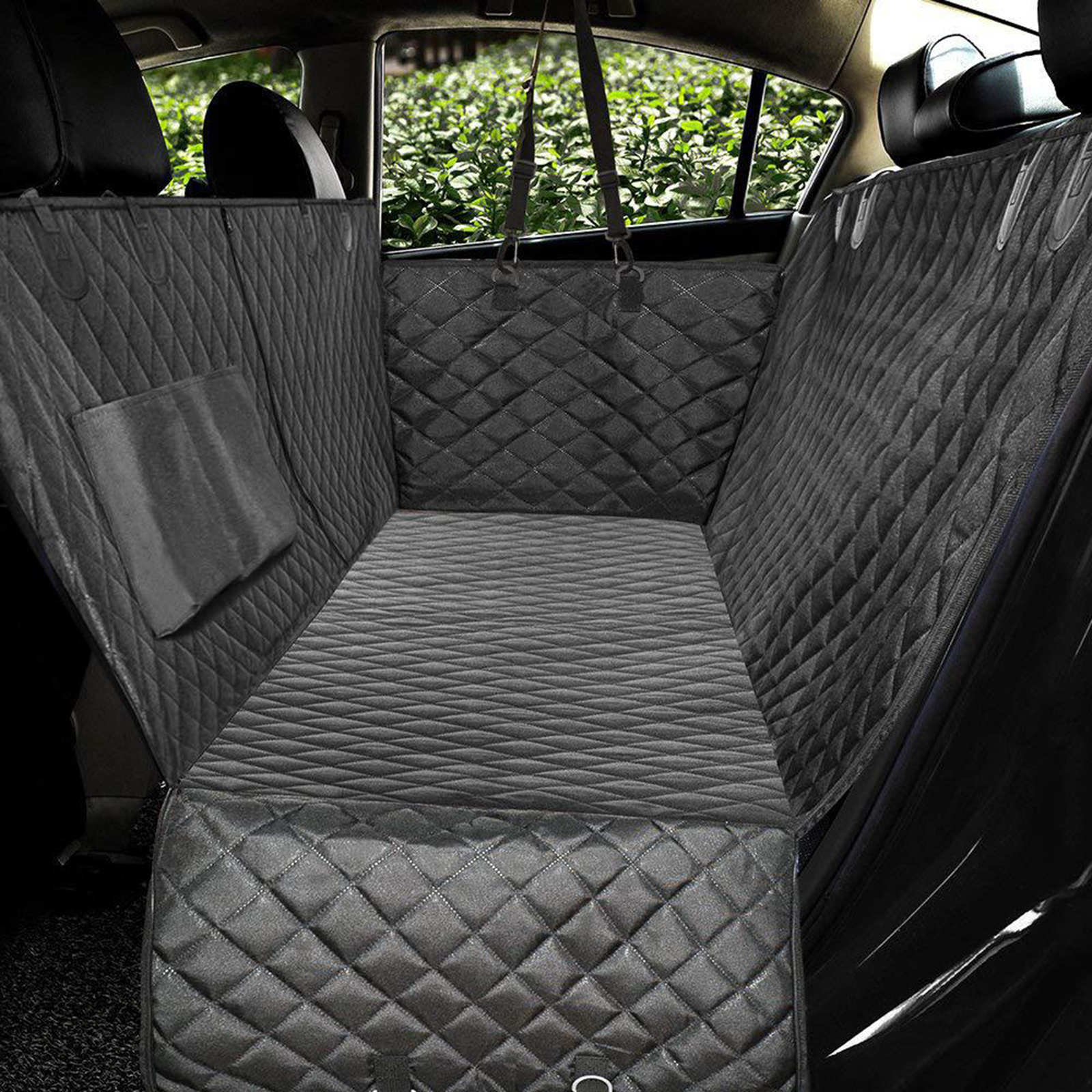 Premium Dog Car Back Seat Dirty-proof Durable Cover Protector Trip SUV Truck Mat Hammock Nonslip Scratchproof With Zipper Pocket