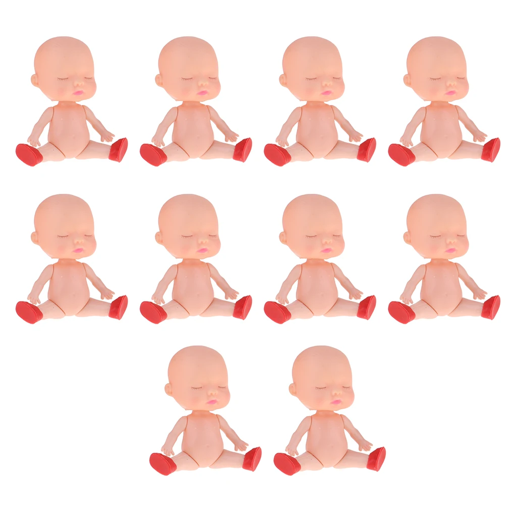 10 Pcs Sleeping Doll Model Different Style Without Clothes Toy