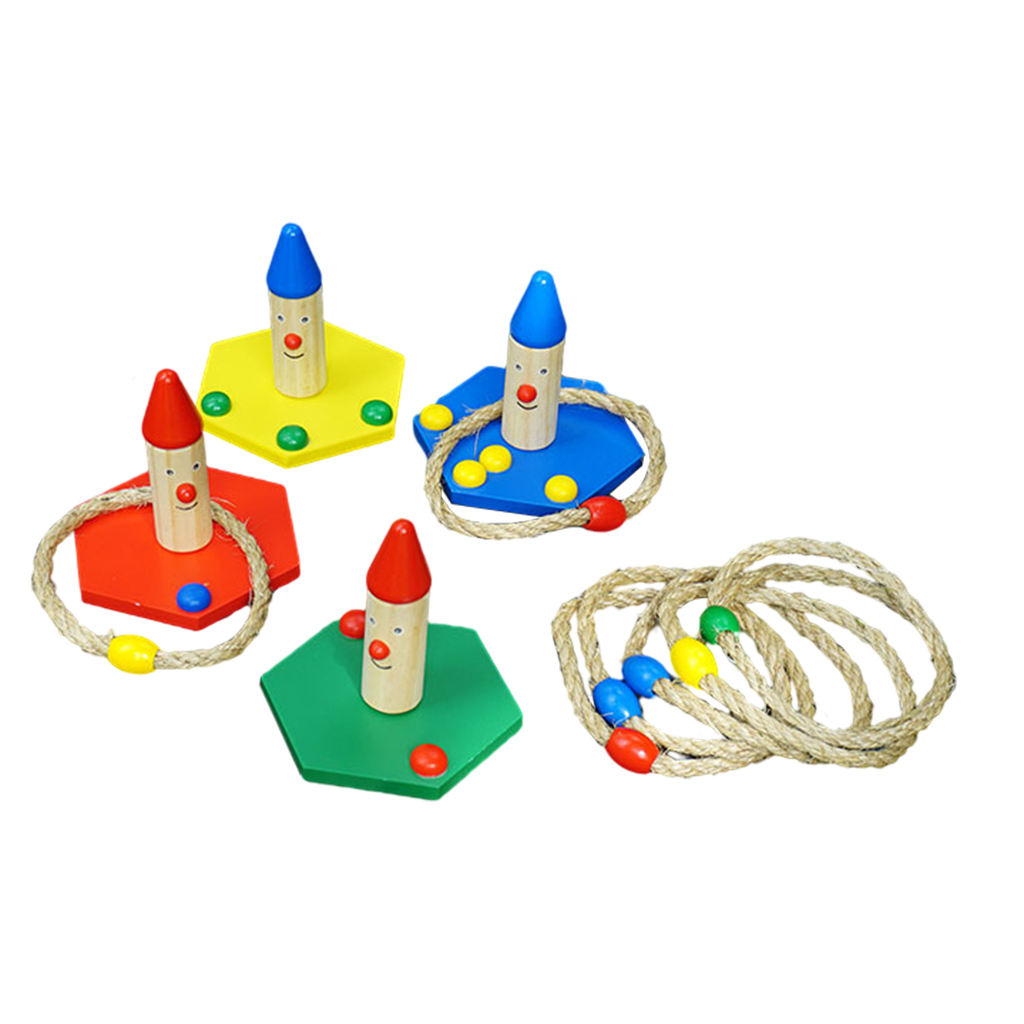 Wooden with Circle Stand Math Learning Educational Outdoor Toys Lawn Game