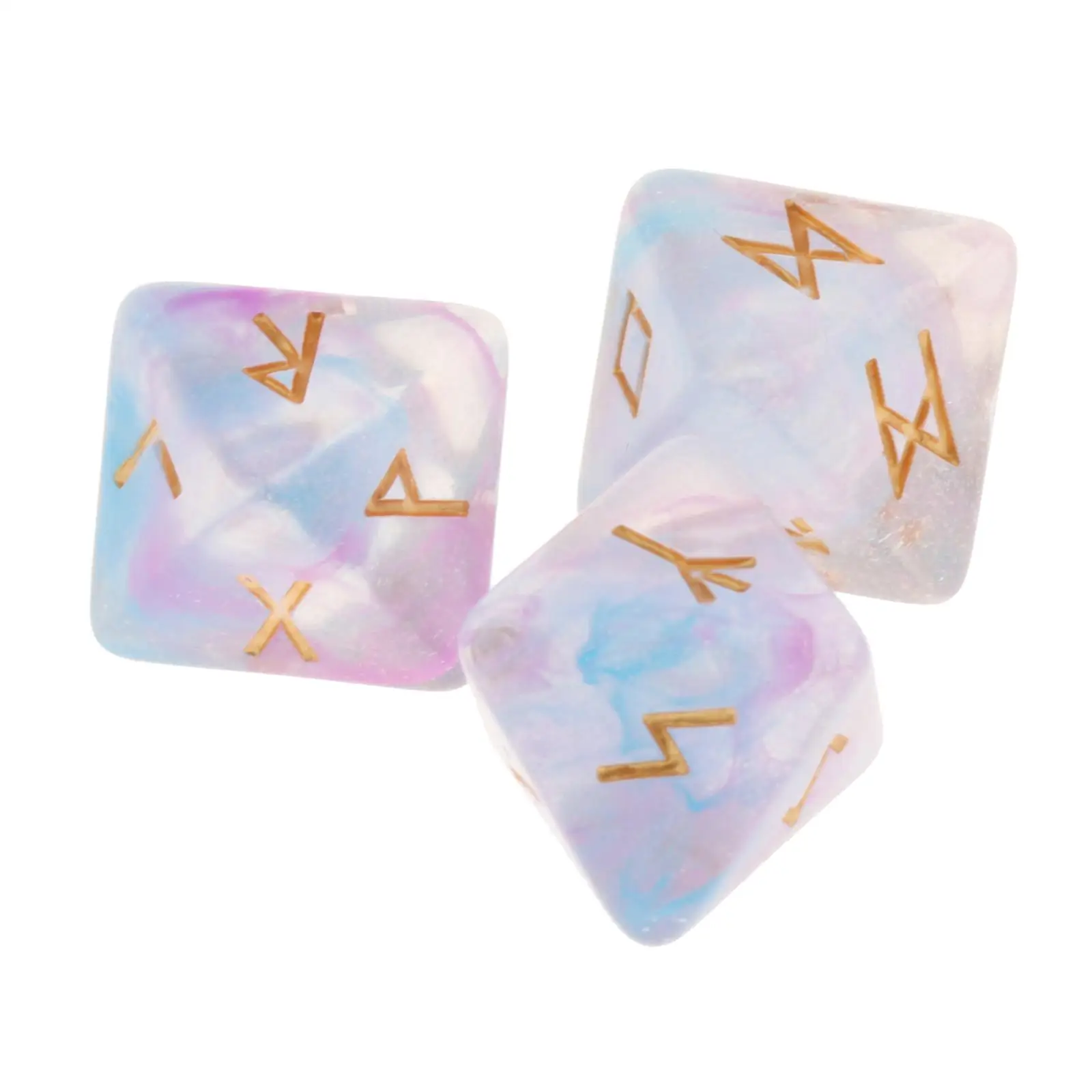 Durable Starry Star Rune Resin Polyhedral Divination Dice Astrology Good Polishing Effect for Board Roll Playing Games