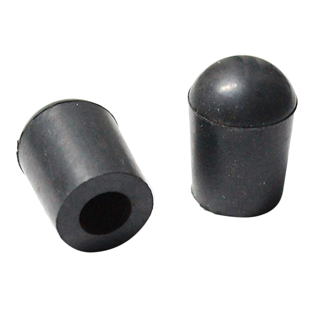 Set of 2 Upright Bass Part Rubber Tip 10mm for Double Bass End Pin Protector