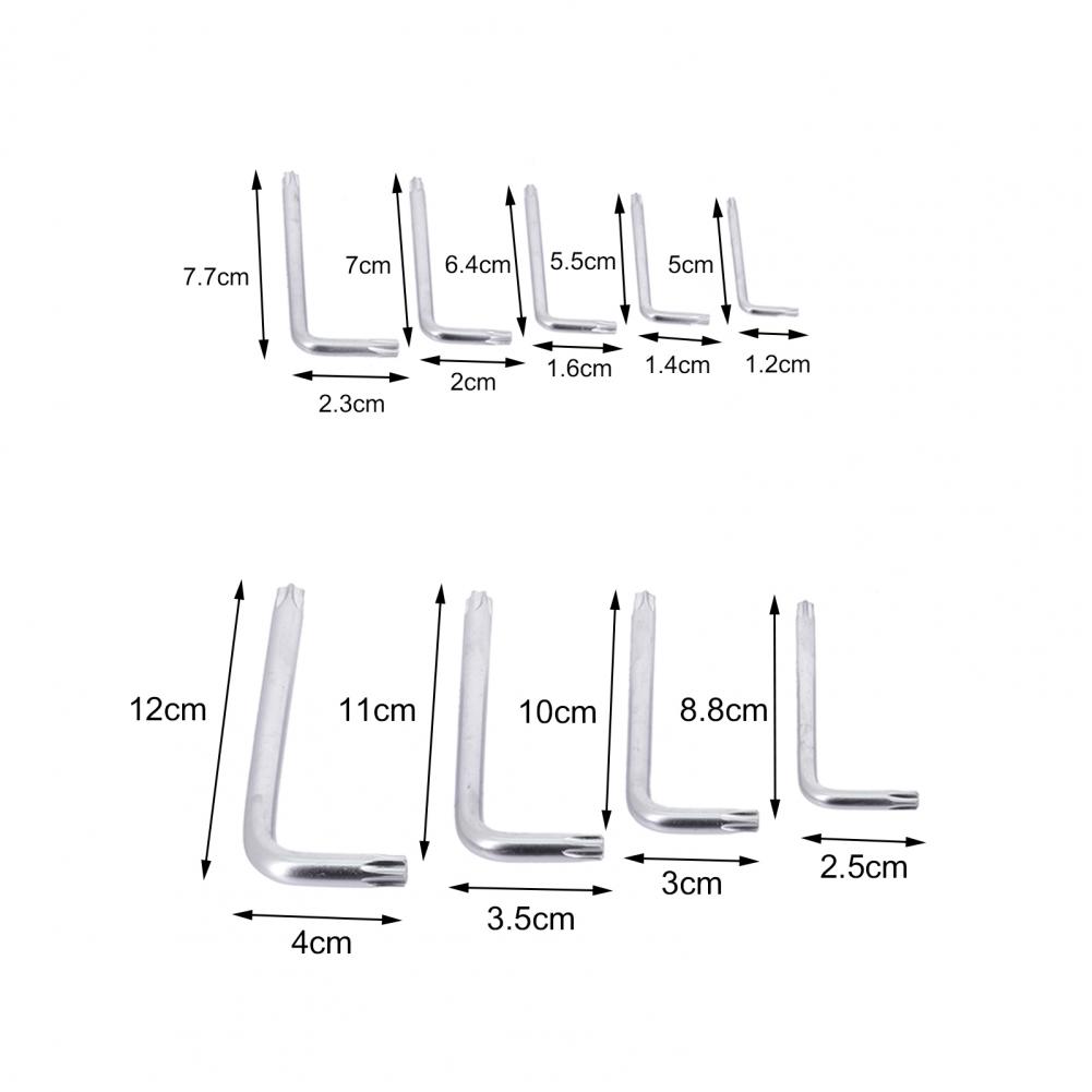 Набор ключей Torx для автомобиля, 9 шт./компл., стальные защитные ключи со  звездочками, инструмент для разборки коротких автомобилей T10 - T50 |  AliExpress