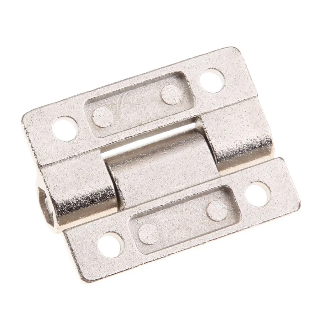 45 X 34mm 4 Countersunk Holes Adjustable Torque Position Control Hinge Silver