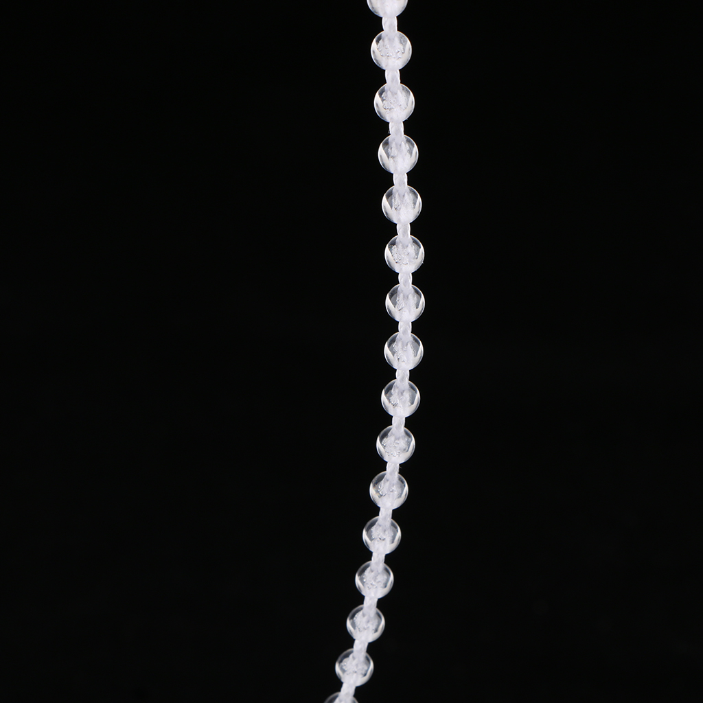 2m Length Roller Blind Shade Clear Plastic Beads Chain Window Treatment DIY Crafts Decor Accessories