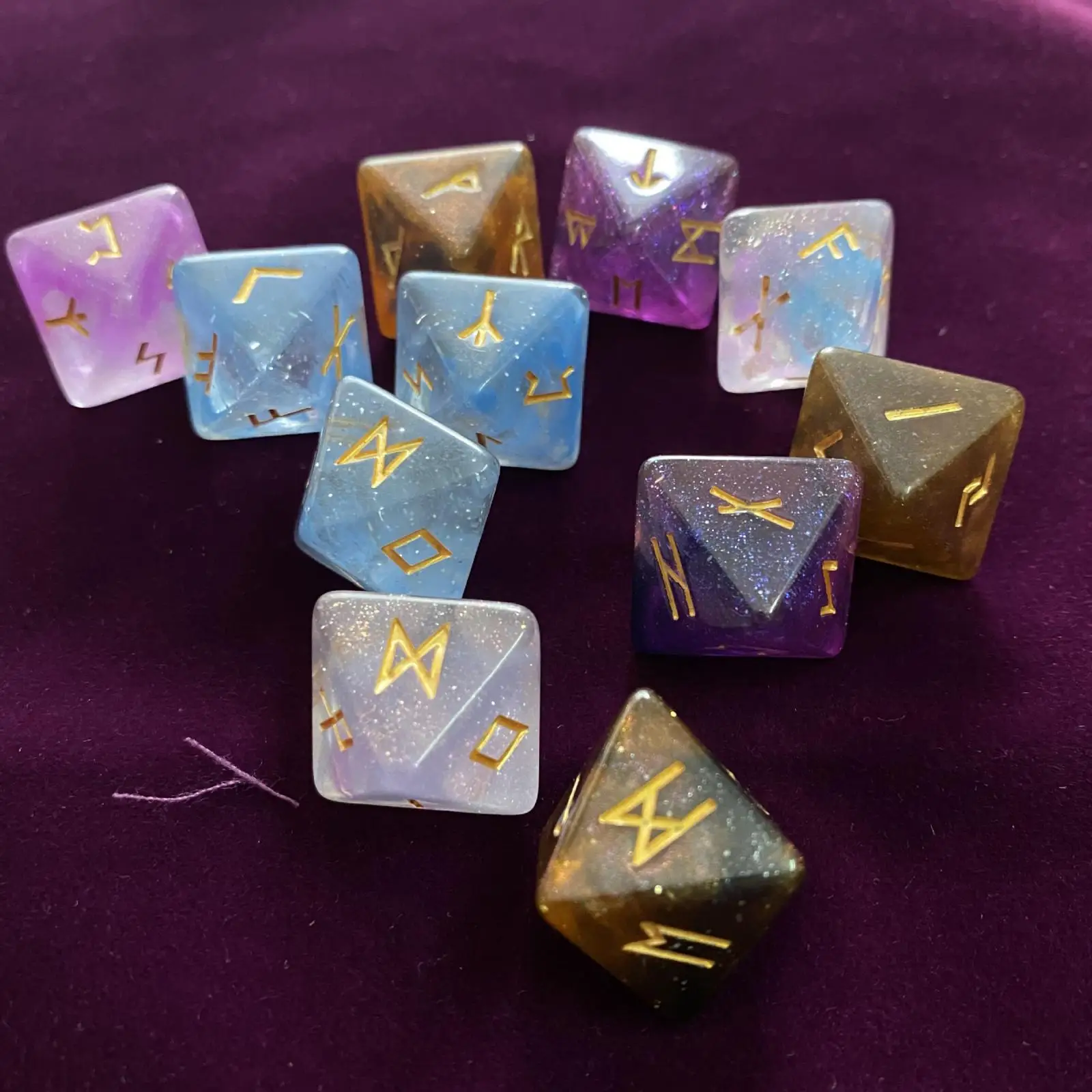 Rune Resin Exquisite Divination Dice Astrology Constellation for Table Games