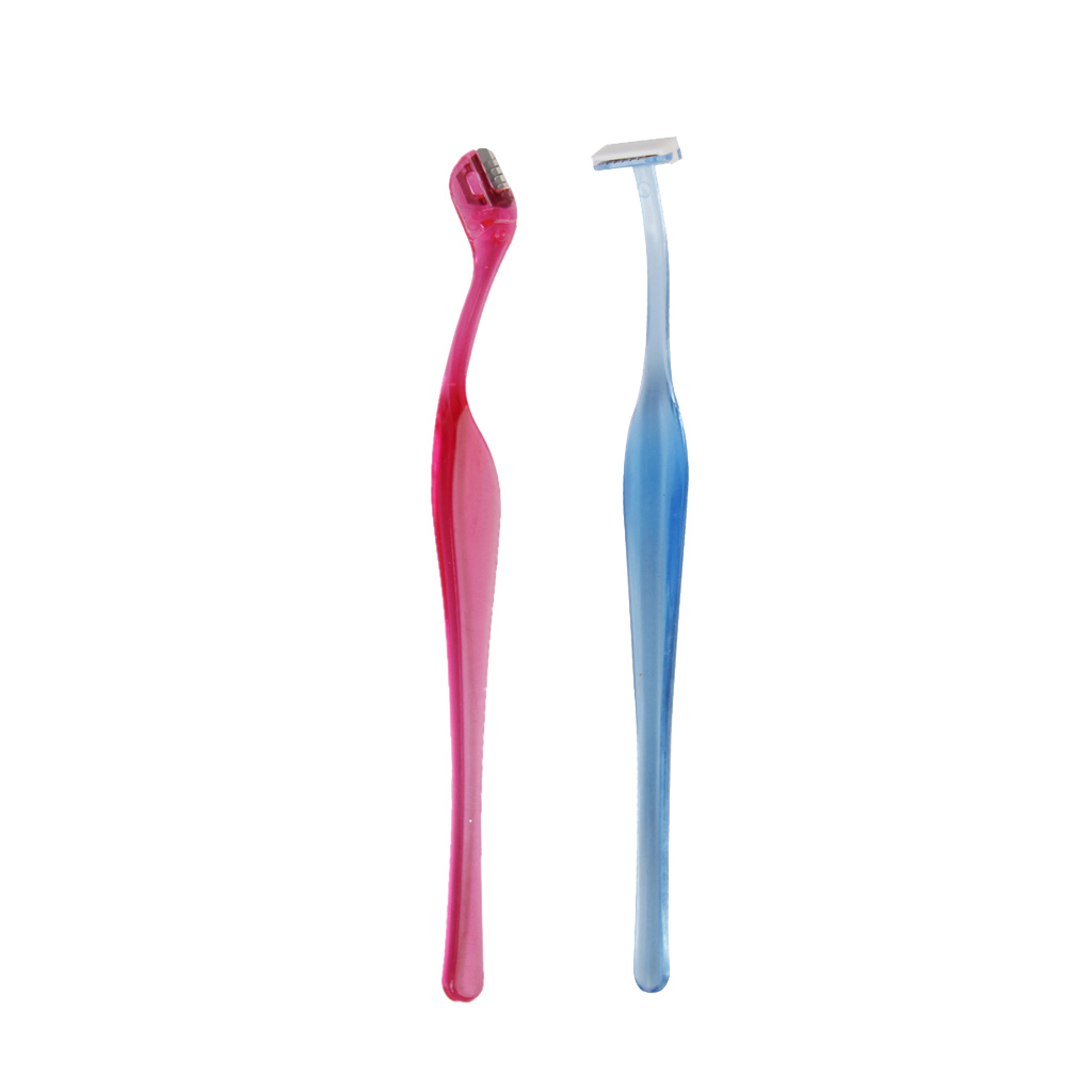 2pcs Eyebrow Trimmer, Stainless Steel Eyebrow Razor Shaper for Men and Women,