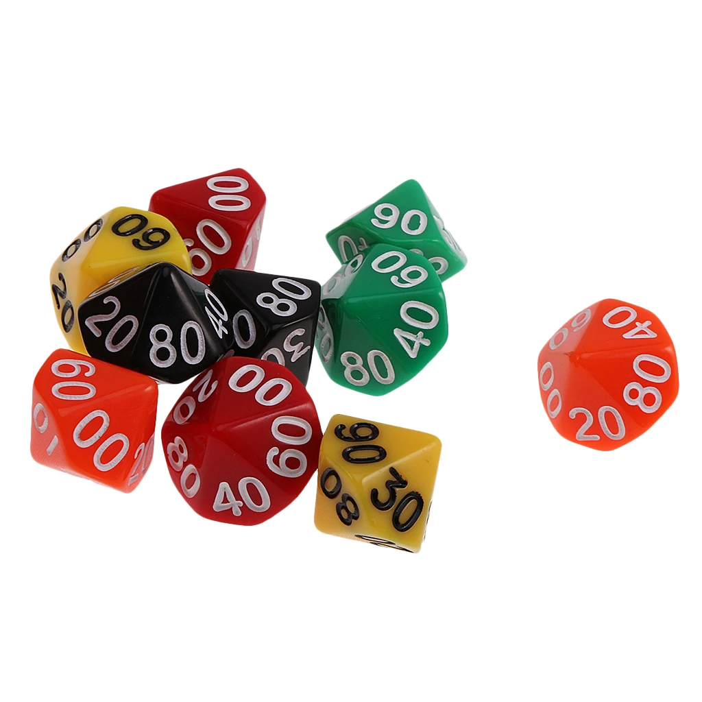 Stylish Acrylic 10 Sided Dices D10 Dice  for  TRPG Roleplaying Board Game