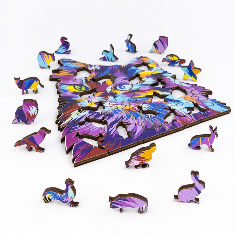 Decoração de Casa Ornamento para Galerias de Arte Pegged Puzzle Faça Você Mesmo 3d Laser-impressão Q9qb 3 Quebra-cabeças 3d para decoração de casa q9qb,