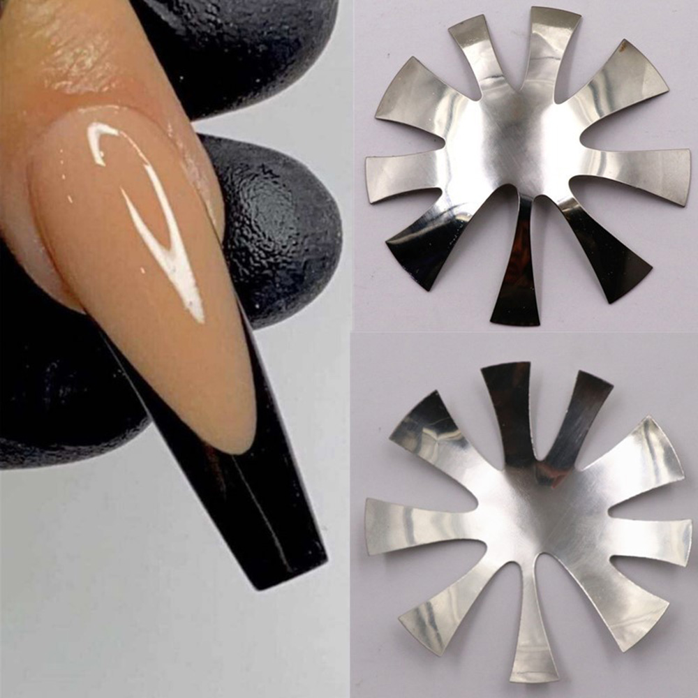 Best of 9 Shapes / pcs French Style Nail Stainless Steel Plates Model Polishing Manicure DIY Nail Art Design Tools Salon Nail Template Reviews & Tips