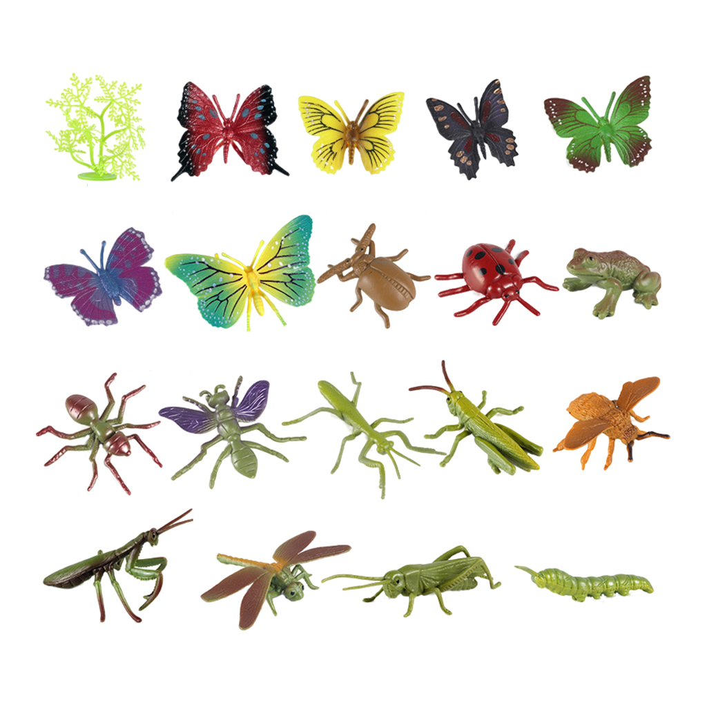Insect Spider Butterfly Figurine Farm Wild Animal Model Action Figure Hot Toy Set For Children Gift Educational Toys
