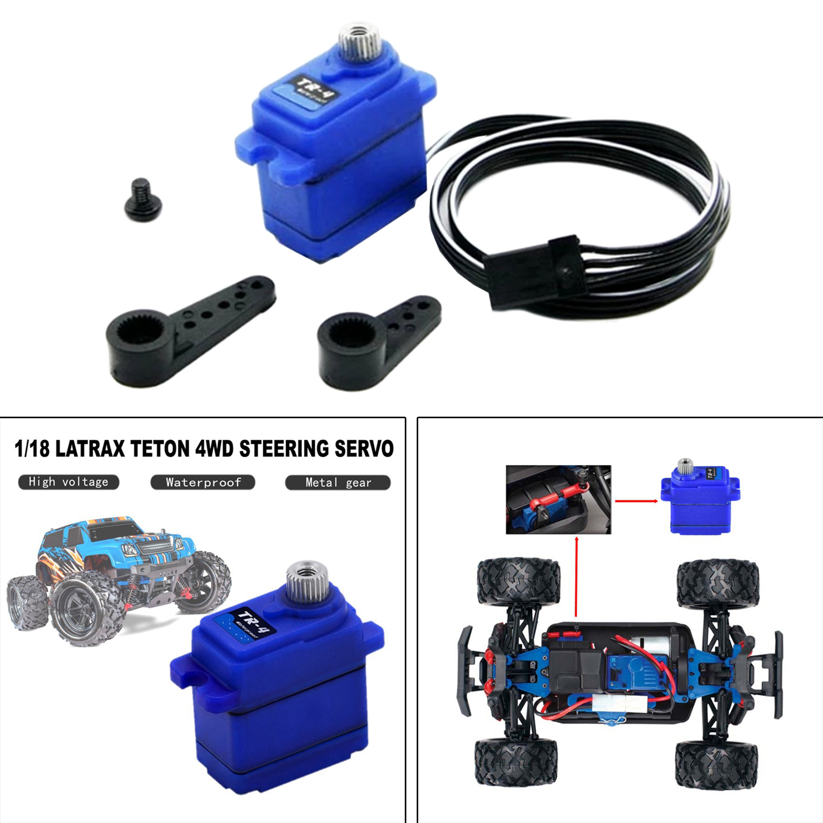 Waterproof RC Car Servo Motor Digital Servo 1/18 Scale Spare Parts Hobby Vehicles Model Modification Accessory
