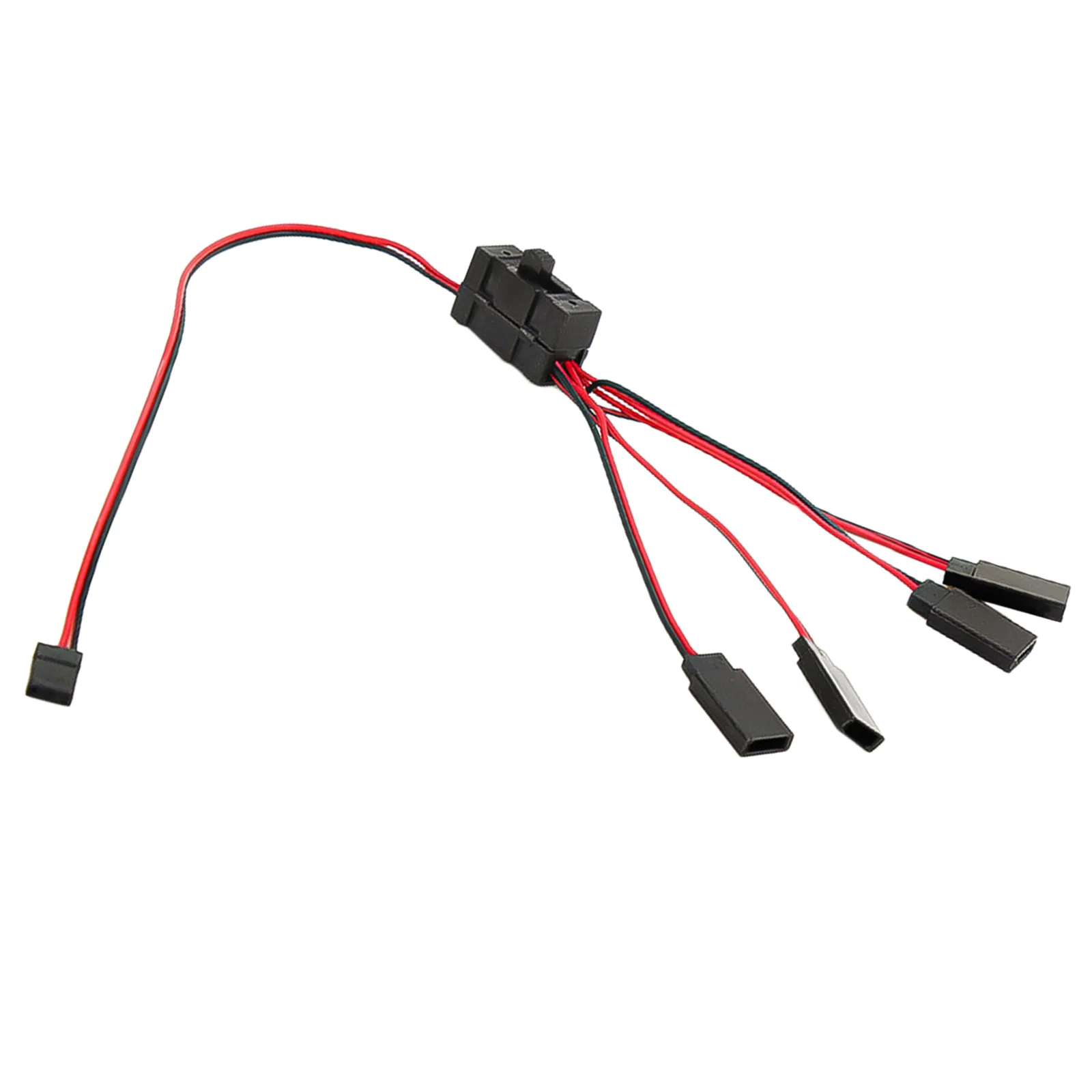 4-way LED Light Split on/off Controller Switch Y Cable Wire Splitter for -4 SCX10 RC Oil/Tram/Climbing Crawler Accessories