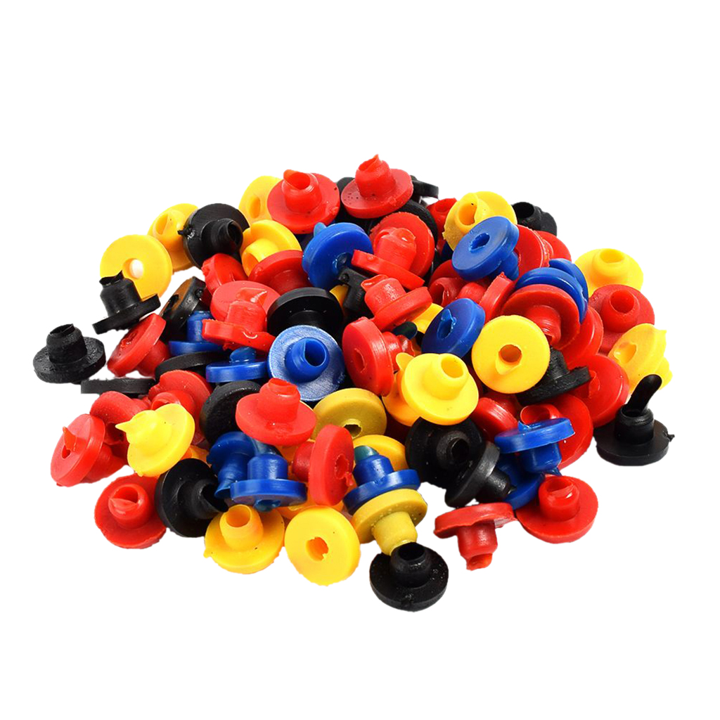 100pcs Silicone  Machine Needle Armature Bar Half Grommets Nipples Set