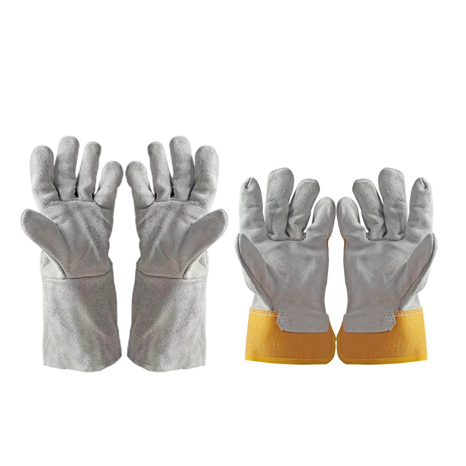 Cowhide Electric Welding Gloves Welding Work Gloves Welding Gloves Wear Resistant Protective Gloves for Stove Fireplace