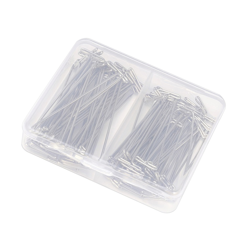 100 Piece T Pin, T- Pins For Modeling Wigs, 2 Sizes 54mm And 45mm