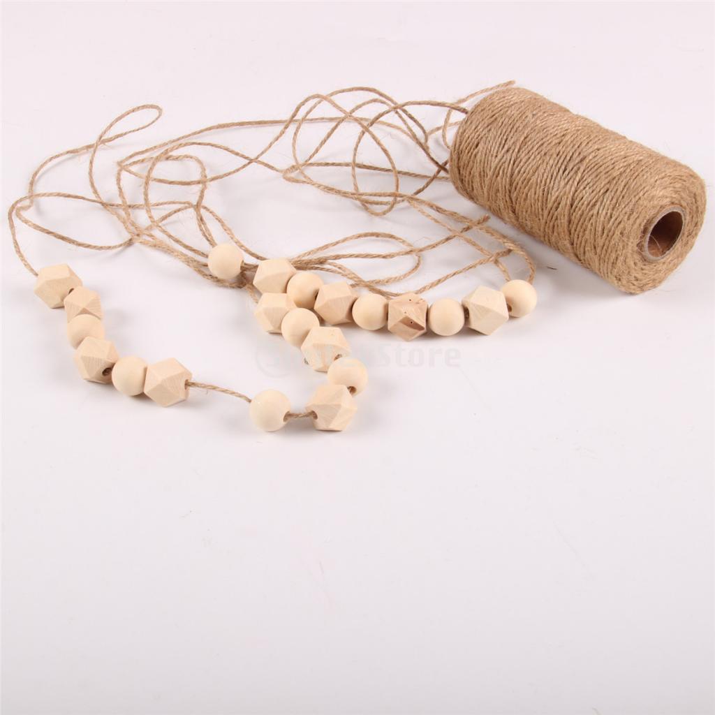 100 PC Wooden Beads DIY Crafts Home Decor  Beads Jewelry Necklace Making Crafts Kids Toys Wedding Party DIY Decor