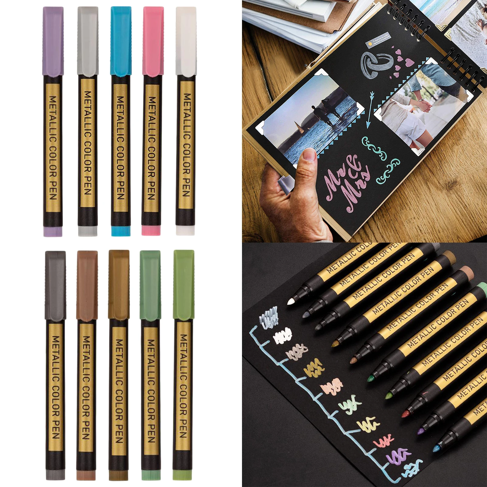 10lic Pens for Craft Art Markers for Wedding Guest Book,