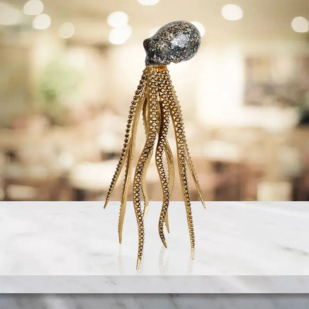 Retro Octopus / Squid Home Office Garden Animal Statue Room Gift Decoration