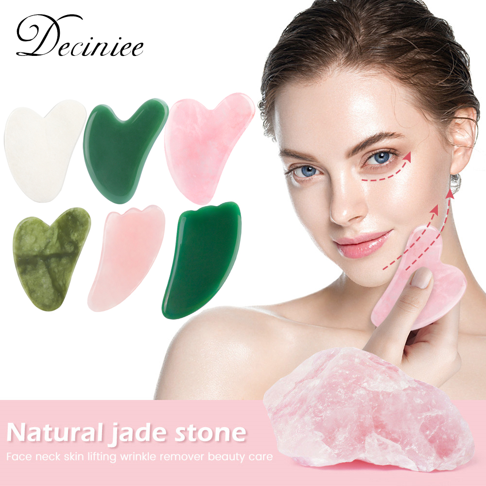 Best of Natural Jade Gua Sha Scraping Board Rose Quartz Gua Sha Massage Plate Jade Facial Massager Scraper Tools For Face Neck Back Body Reviews & Tips