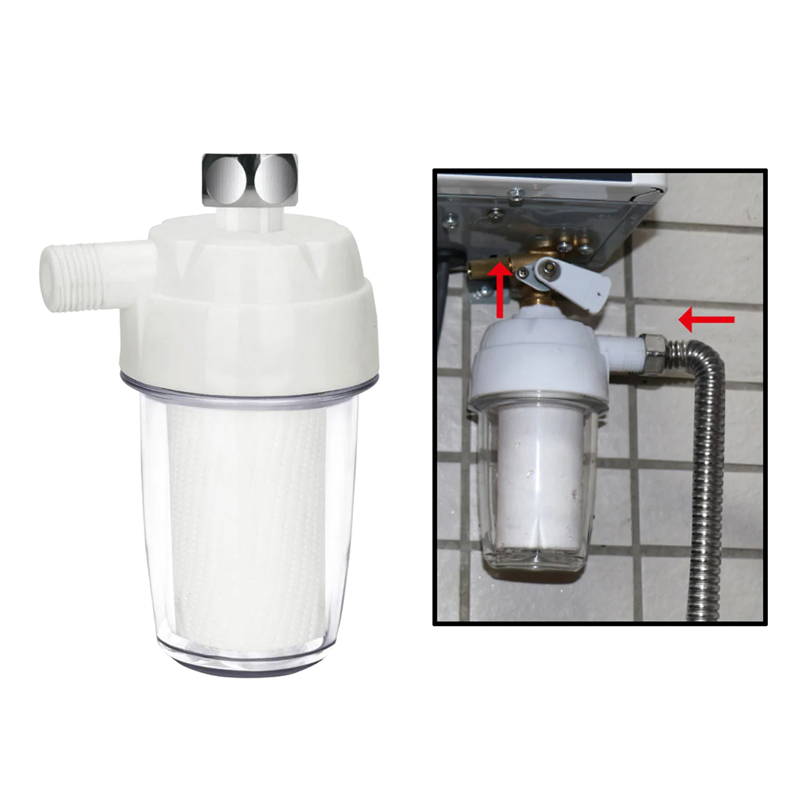 Multi-stage Shower Water Filter Cartridge Hard Water Softener Bathroom Accessories 10x14cm