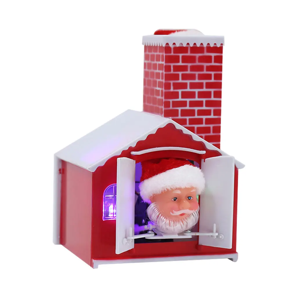 Cute Christmas Electric Musical Santa Claus Climbing Chimney Doll Musical Toy for Children