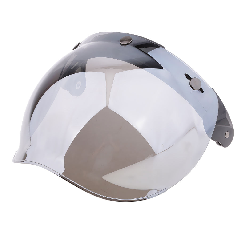 3-Snap Bubble Wind Shield Visor For   Motorcycle Helmets