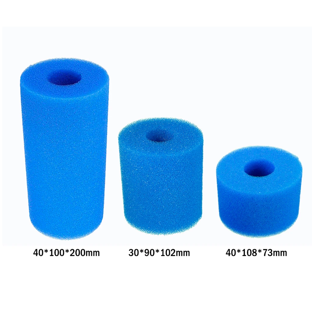 For Intex Type A Reusable Swimming Pool Filter Foam Cartridge 20x10cm