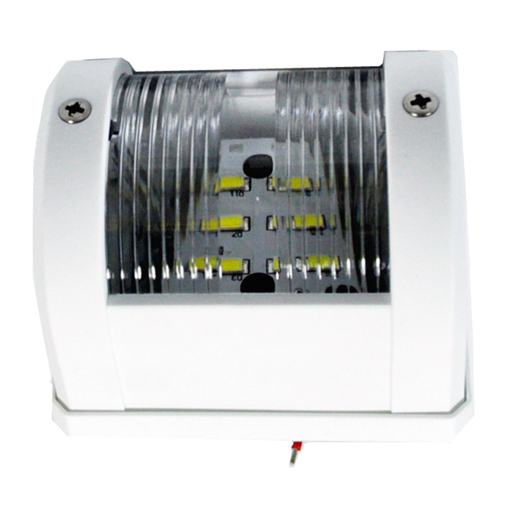 Side Mount LED White Stern Navigation Light Marine Sailing Signal Lamp 12V 2NM 42.5LM ABS Housing for Boats Up to 12meters