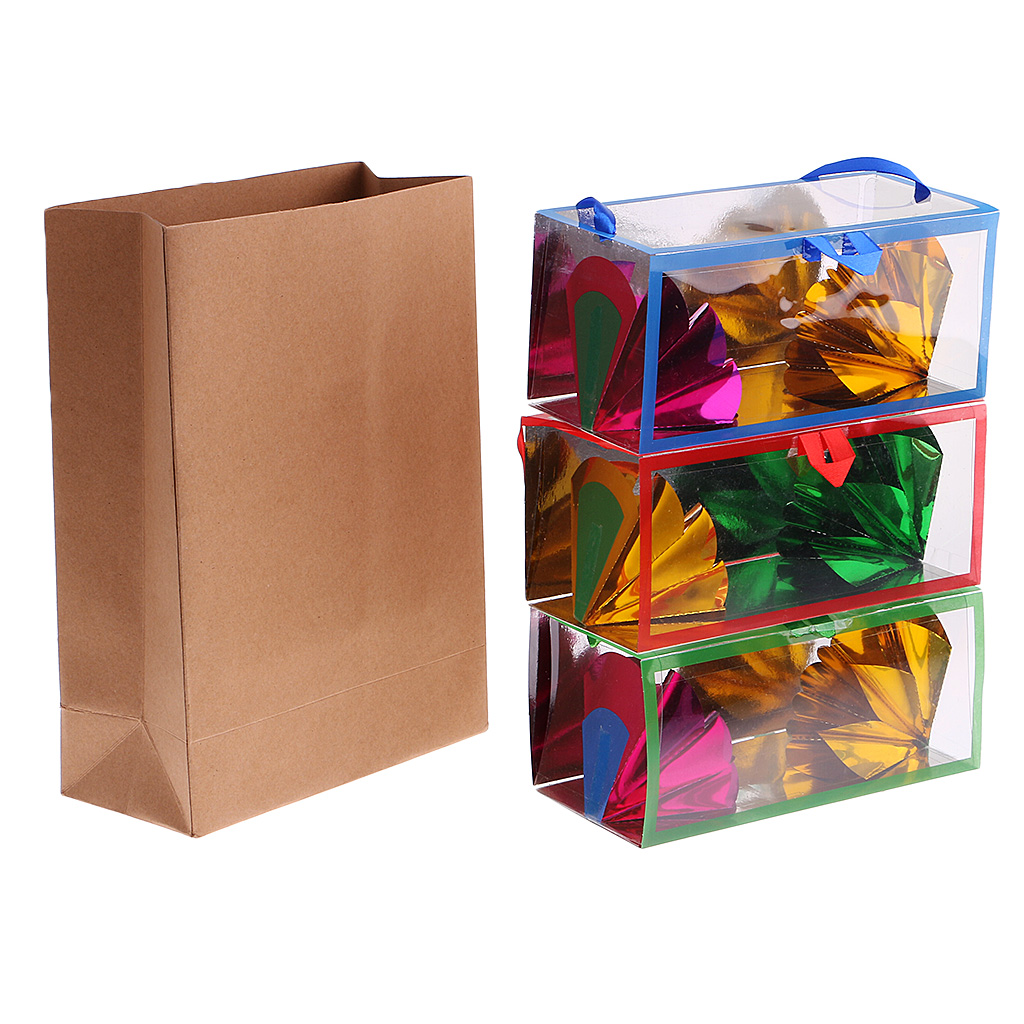 Empty Paper Bag Appearing Flower Box Magic Conjuring For Magician Accessory