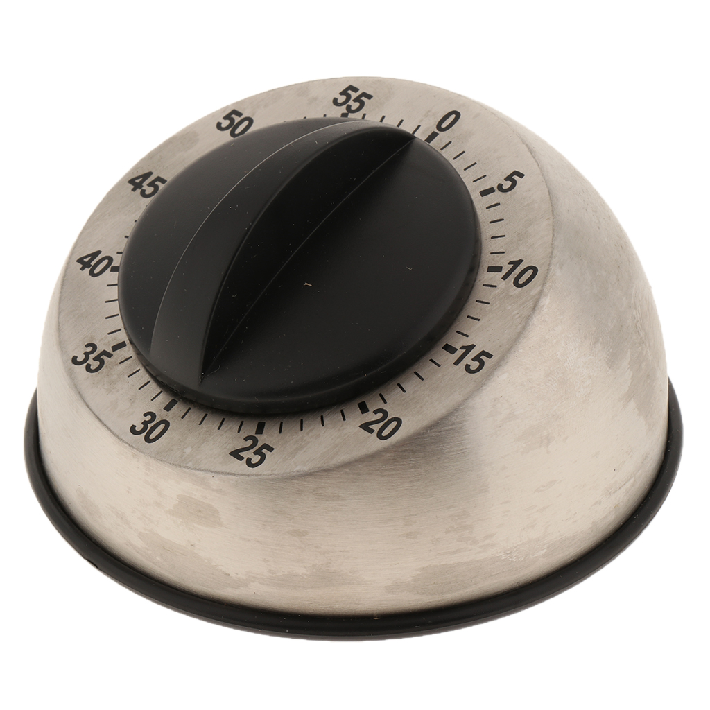 Mechanical Kitchen Timers Stainless Steel Wind up Analog  Timer 60