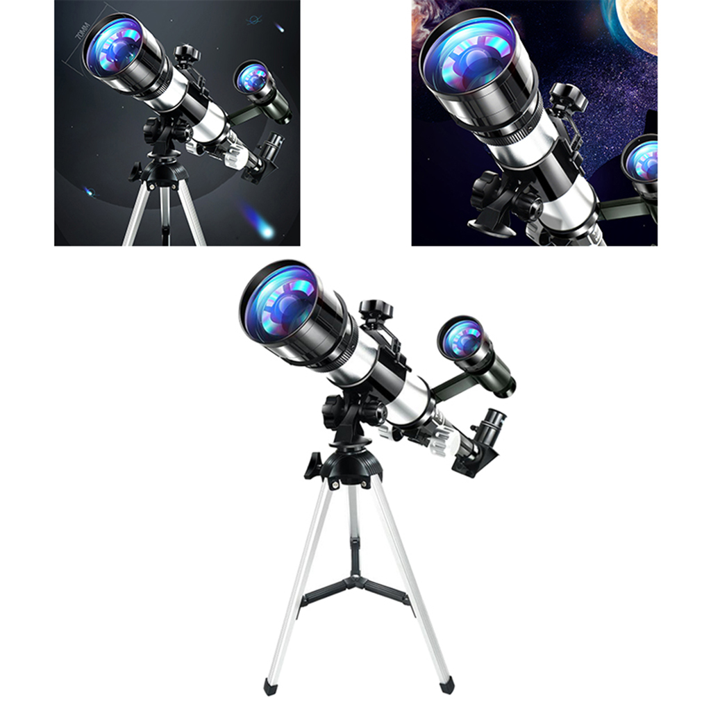 70mm HD Astronomical Reflector Telescope Monocular Set and Tripod compass for Adult Children
