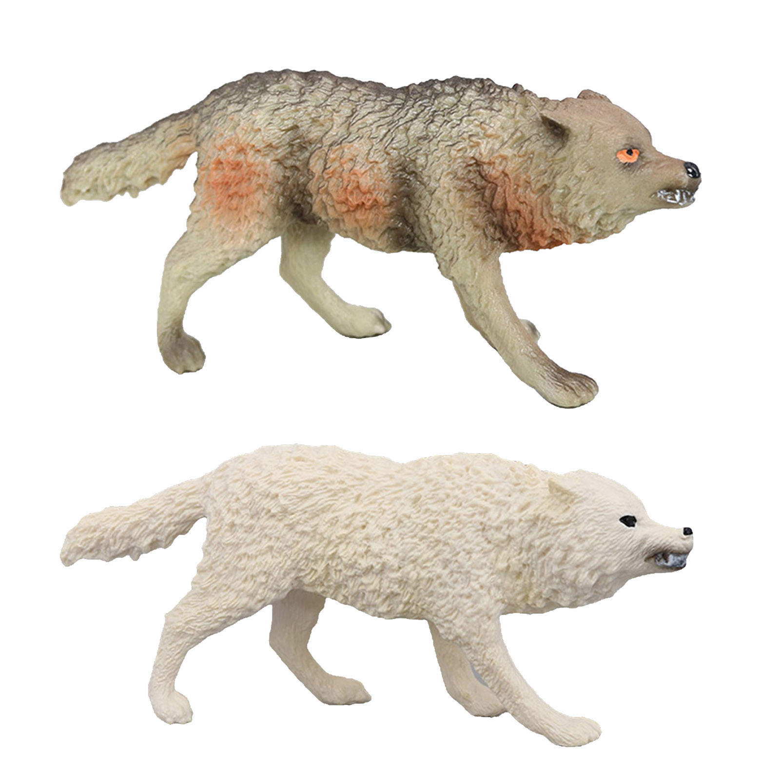 Realistic Action Wolf Figures Preschool Toy Playset Wolf Animal Model for Collectibles