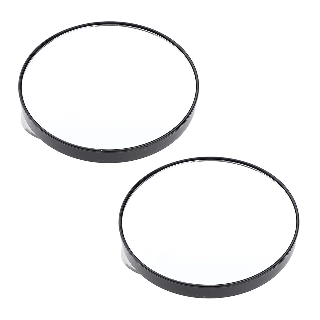 2pcs Black 10X Magnification Makeup Mirror Wall Suction Bathroom Mirrors