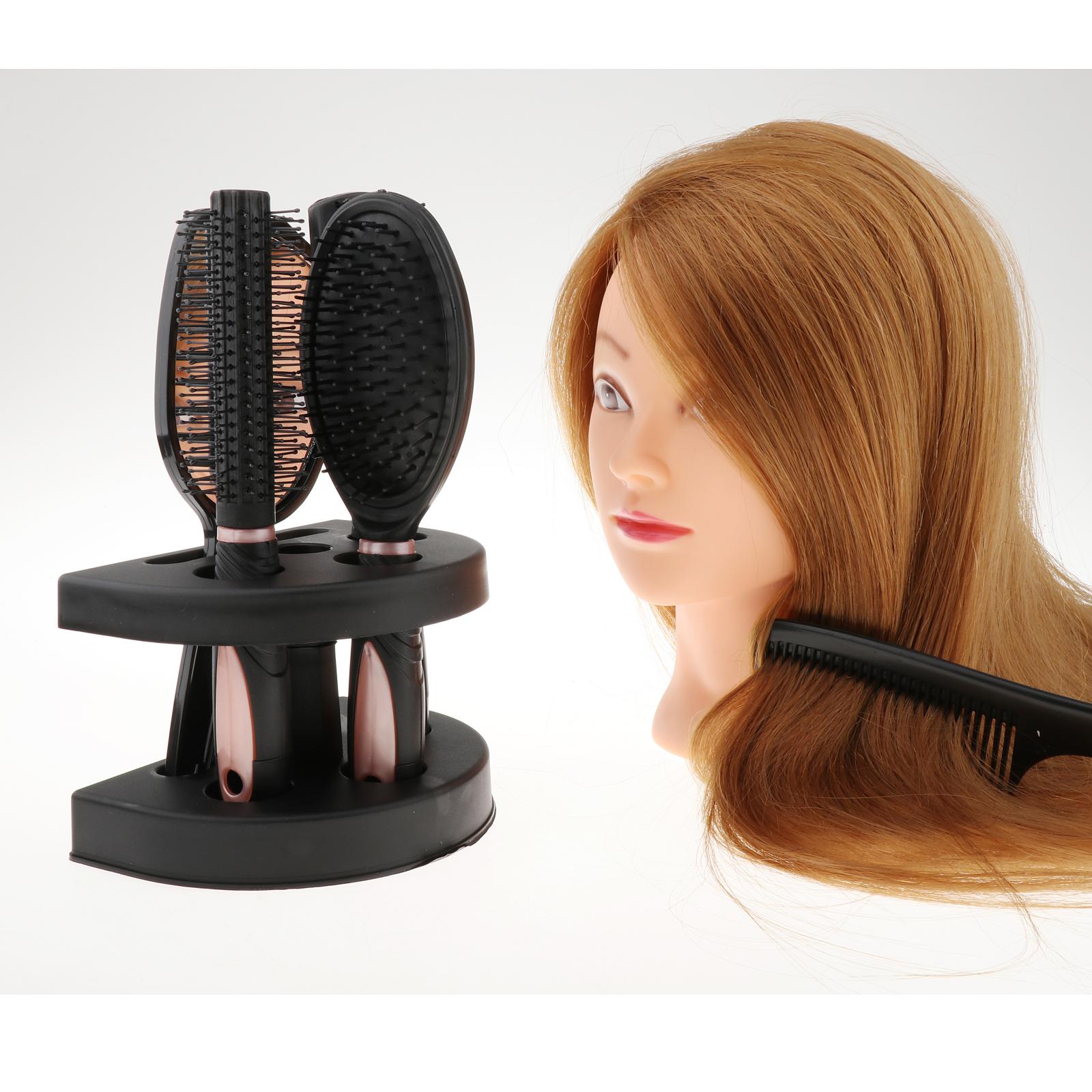 New 5Pcs Salon Hairbrush Ladies Styling Hair Brush Massage Comb Set Kit Pack