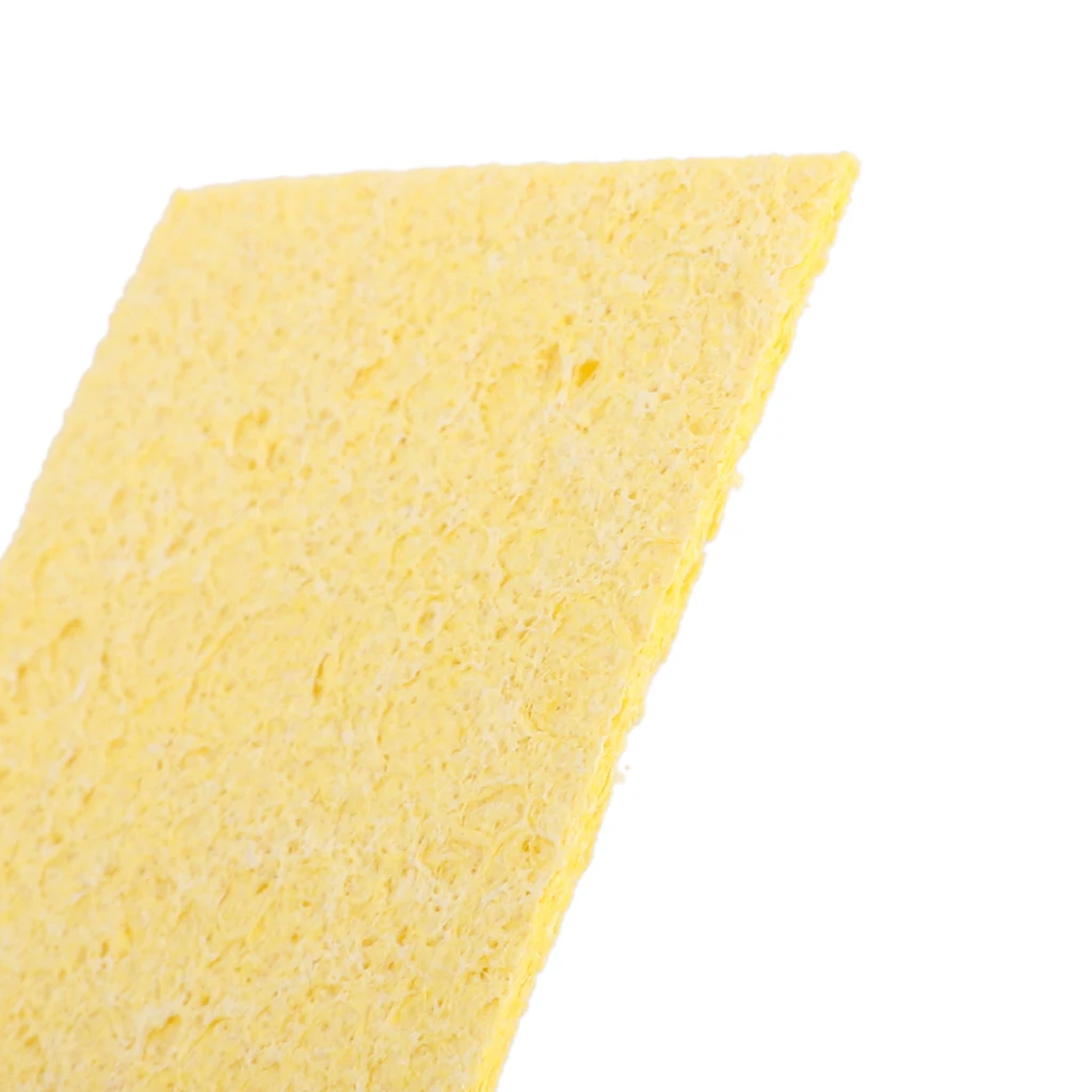 10pcs Yellow Soldering Iron Solder Welding Head Cleaning Sponge Remove Tin