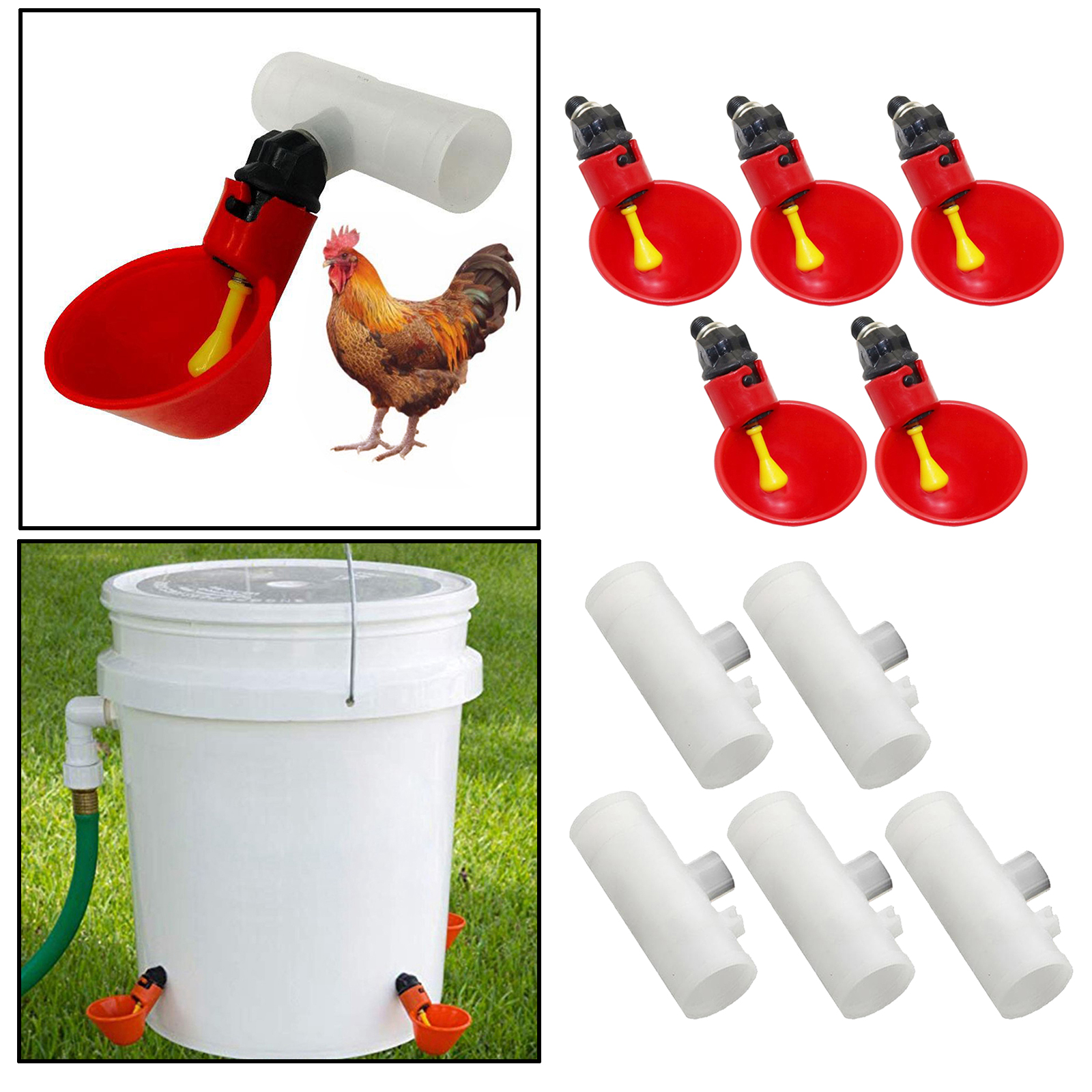 5PCS Fully Automatic Poultry Drinking Machine Chicken Drinking Cup, Chicken Drinking Machine/Poultry Drinking Machine