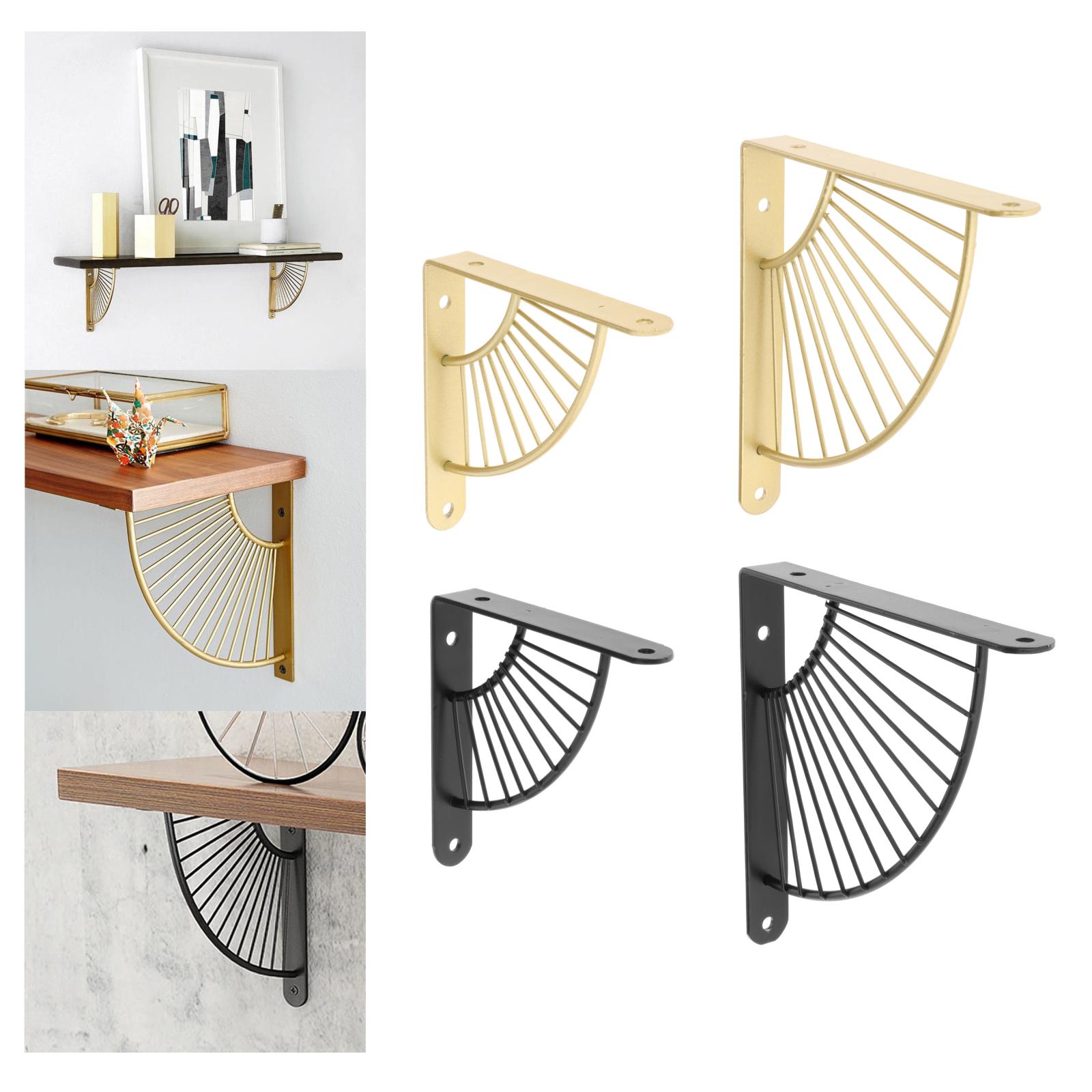 Nordic Wall Mount Shelf Bracket Fan-Shaped Support Corner Brace for Bathroom Kitchen Bookcase Hardware