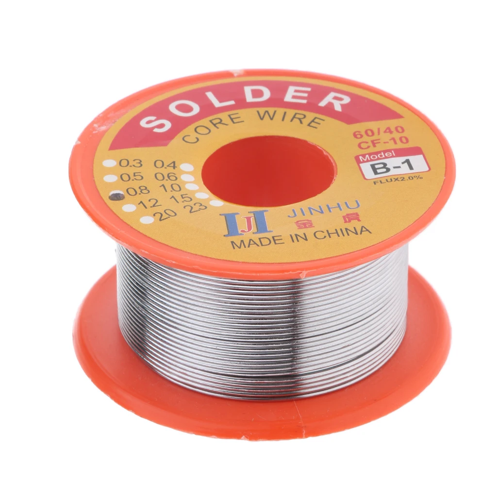 Tin Lead Solder Wire Rosin Core 2% Flux Iron Welding Tool 0.8mm Diameter 50G For Electrical and Electronics DIY Work