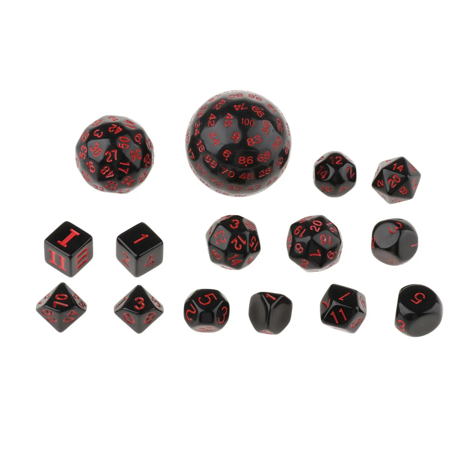 15Pcs Multi-sided Dice for MTG DND RPG Role Play Party Table Game Props
