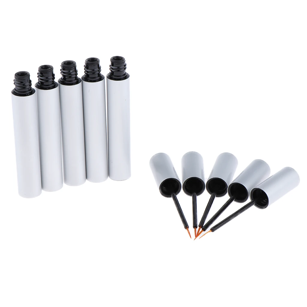 5x Liquid Container Kit for Empty Eyeliner Tube for Bottle And