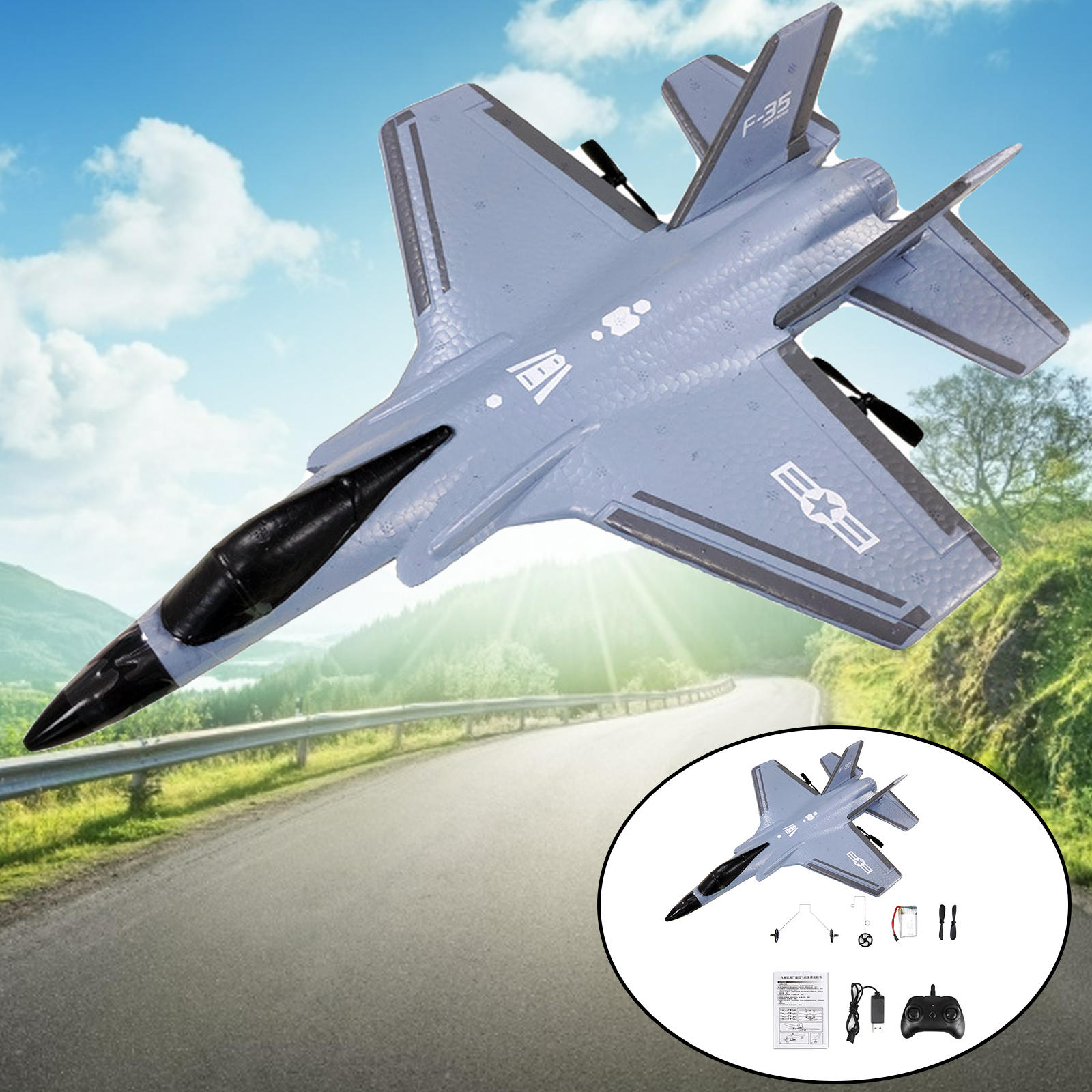 RC Airplane RC Aircraft 2.4G Remote Control Foam Glider Wireless Fixed Wing Air Plane Toys for Kids Adult